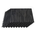 Interlocking Foam Floor Tiles - Wood Grain Anti-Fatigue Mat for Home & Office, 24x24 Inch, 5/8 Inch Thick, 48 Sq Ft