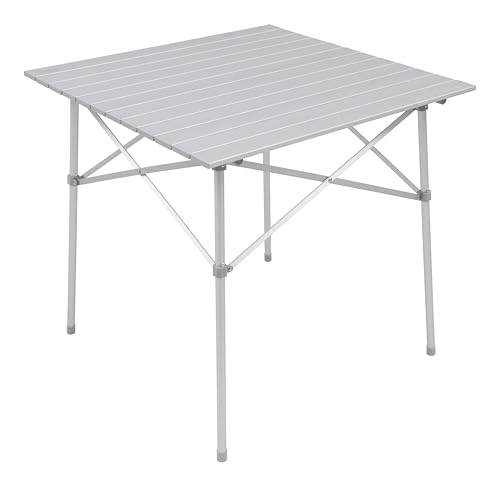 ALPS Mountaineering Silver Aluminum Roll-Top Camp Table - Fast Setup, Compact Storage