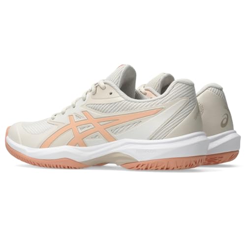 ASICS Women's Game FlyteFoam Tennis Shoes - Soft Oat/Cantaloupe, Size 7.5