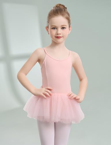 Toddler Girls Ballet Tutu Dress Skirted Leotard - 3T Ballet Pink Camisole Variation