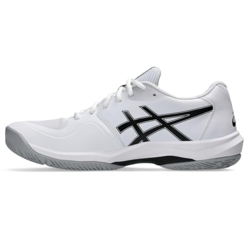 ASICS Men's Game FlyteFoam Tennis Shoes 10.5 White/Black - Lightweight & Supportive