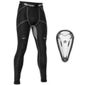 Adult Hockey Compression Pant with Protective Cup - Black, Small
