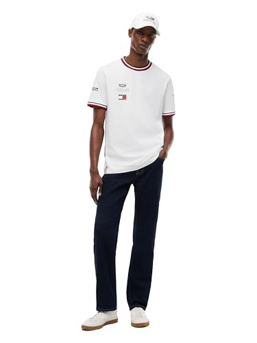 Tommy Hilfiger Men's F1 Graphic Tee White XX-Large - Motorsport Casual T-Shirt
