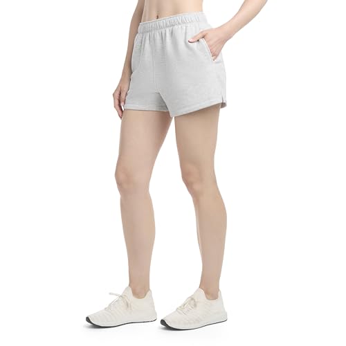Danskin Women's Cozy Fleece Lounge Shorts 2 Pack Small Black Salt Grey Heather