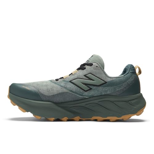 New Balance Men's Fresh Foam X Hierro V9 Trail Running Shoes - Dark Juniper/Black/Dried Apricot, 9.5