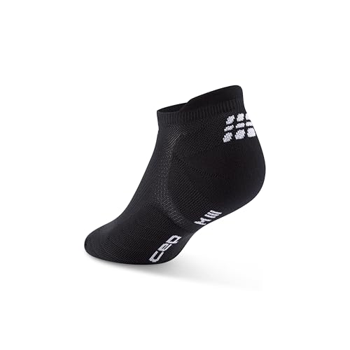 Medium Black CEP Core Run 5.0 No Show Socks with Arch Support & Anti-Slip Grip