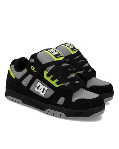 DC Shoes Mens Stag Sneakers - 10.5 Black Grey Green