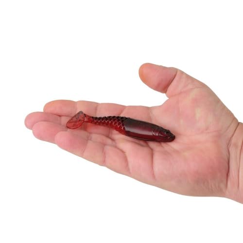 Berkley PowerBait Paddlin' Power Stinger Fishing Bait, Ghost Red Craw, 4.25in, Irresistible Scent and Flavor, Ideal for Bass, Pike, Musky and More