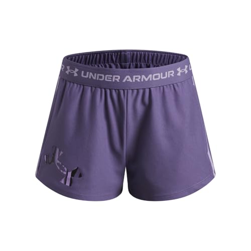 Kids Tech Play Up Logo Shorts - Large Purple Luxe