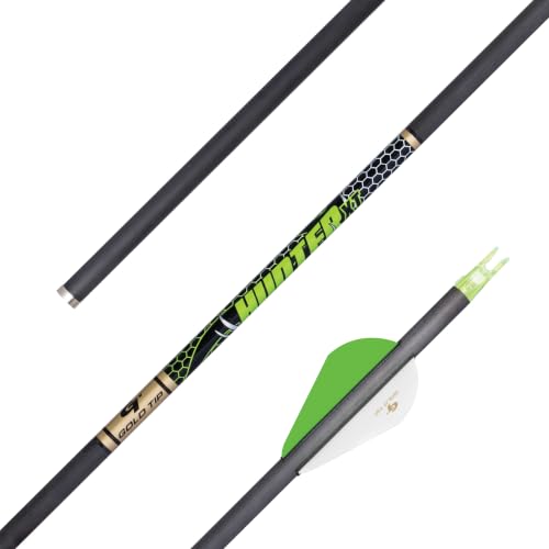 Gold Tip .246 Hunter XT Carbon Arrows 12 Pack with 2" Raptor Vanes - Model 340