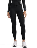 High Waisted Scrub Leggings 25 Inches - Large Black | Medical Workwear