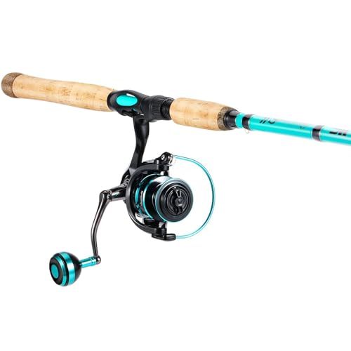 Sougayilang 7’ Inshore Spinning Fishing Rod & Reel Combo - Blue