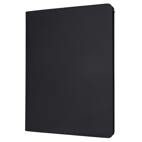 Rieton 36-Pocket Ringless Trading Card Binder - Holds 2304 Sleeved Cards, Black Variation