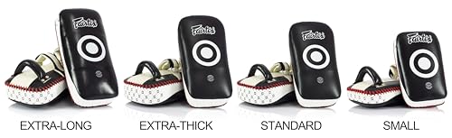 Fairtex Curved Muay Thai Pads - Black & White Standard Kickboxing Shield