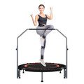 ALTLER 48 Inch Foldable Mini Fitness Rebounder with Adjustable Handle for Indoor Cardio Workout