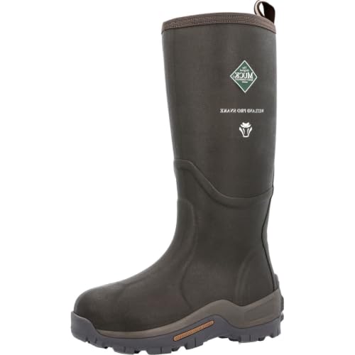 Men's Waterproof Snake Strike Resistant Rubber Work Boots - Brown, Size 11