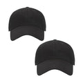 Men's Classic Adjustable Cotton Dad Baseball Cap 2 Pack Small Large Black