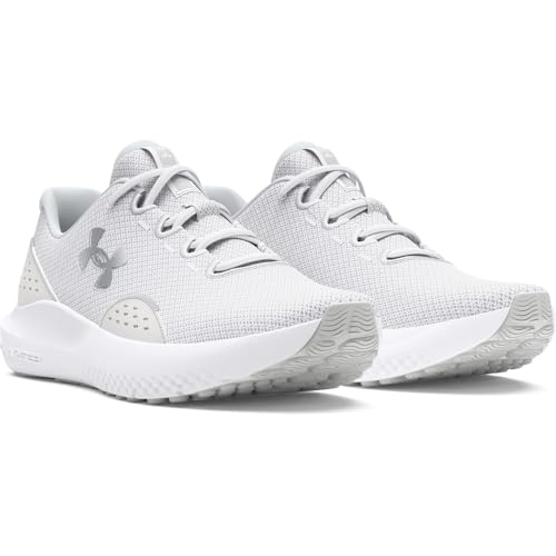 Under Armour Women's Charged Surge 4 Running Shoes - White/Distant Gray/Silver, Size 10