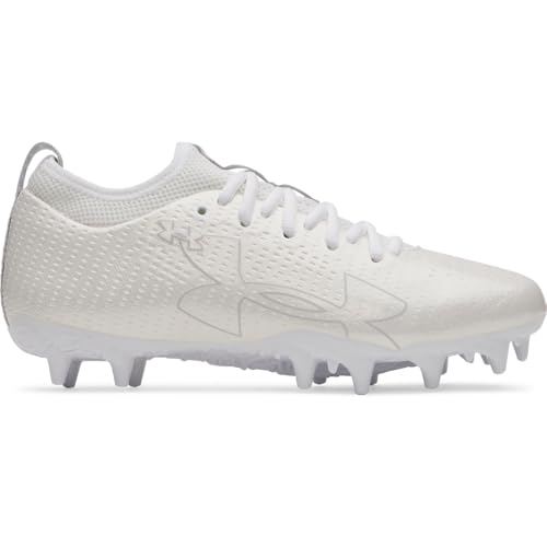 Under Armour Kids Blur Select Jr Football Cleats - 6 Big Kid White/Gray