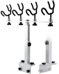 Adjustable 4-Rod Boat Track Mount Crappie & Trolling Fishing Rod Holder System