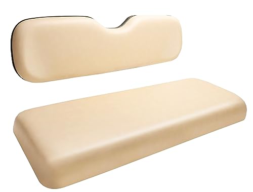 Universal Rear Seat Cushion for EZGO Club Car Yamaha Golf Cart Beige - Flip Seat Compatible