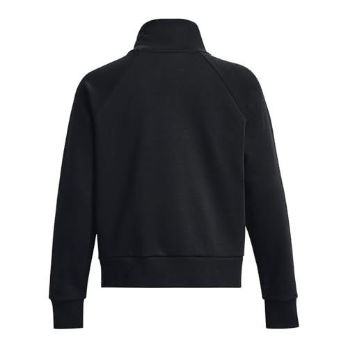 Under Armour Women's Rival Fleece Half Zip - Medium Black White
