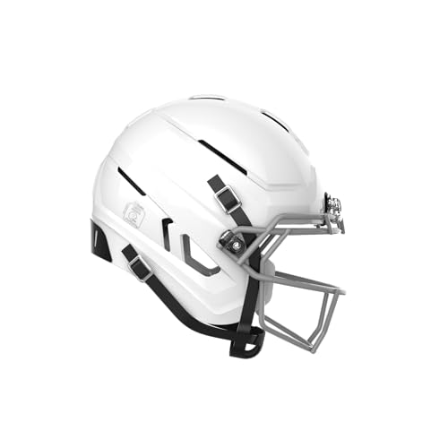 Youth Football Helmet - Schutt F7 AiR Virginia Tech 5-Star Molded Gloss White Medium
