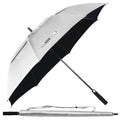 Silver 68-Inch UPF50+ Sun Umbrella UV Protection Windproof Golf Canopy