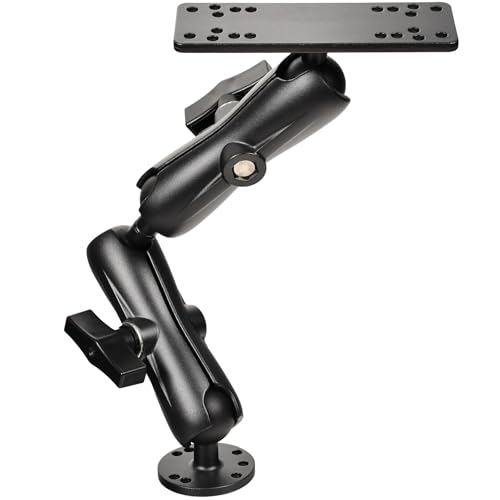 VAUBORTTI Aluminum Fish Finder Mount with 1.5'' Ball & 14.76'' Adjustable Arm for Marine Electronics