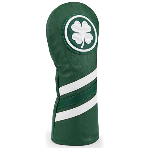 Golf Headcover for Driver 3 Wood Hybrid Rescue Fairway - Black & White, 'Birdie' Emblem - FAIRWAY
