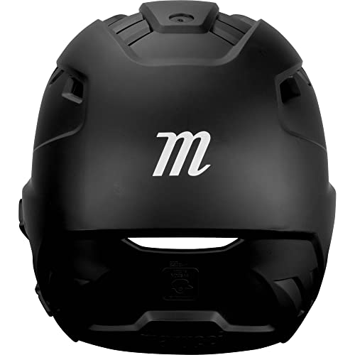 Marucci DuraVent Batting Helmet Black Senior NOCSAE Certified Baseball Helmet with Reversible Jaw Guard & Ventilation
