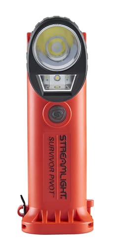 Streamlight Survivor Pivot 325-Lumen Right-Angle Flashlight with Batteries - Orange