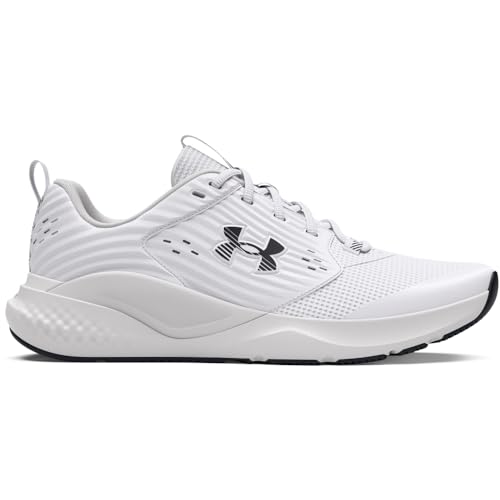 Under Armour Women's Charged Commit Trainer 4 Shoes - White/Distant Gray/Black, Size 10
