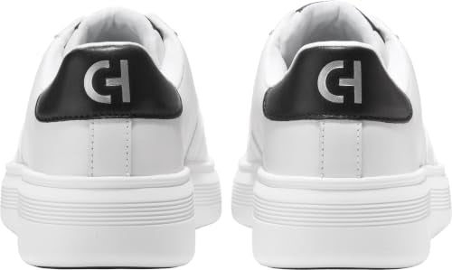 Men's Wide Leather Crosscourt Sneakers - White Black 9 Wide