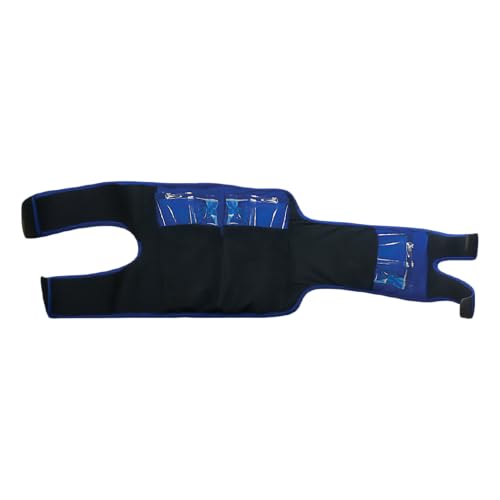 Shock Doctor Ice Recovery Compression Knee Wrap Brace, Large-X-Large, Black