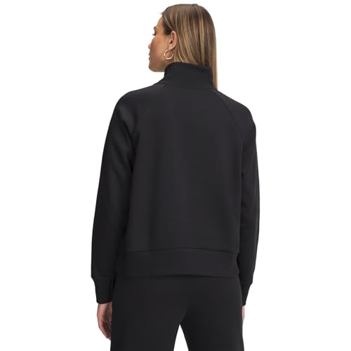 Under Armour Women's Rival Fleece Half Zip - Medium Black White