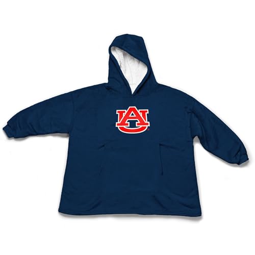 NCAA Unisex Oversized Sherpa Pullover Hoodie - Auburn Tigers Team Color, One Size