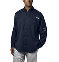 Columbia Men's PFG Tamiami II Long Sleeve Shirt - Large, Collegiate Navy