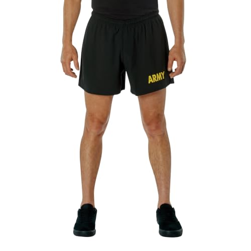 Rothco Army PT Shorts - XX-Large Black Tactical Workout Shorts