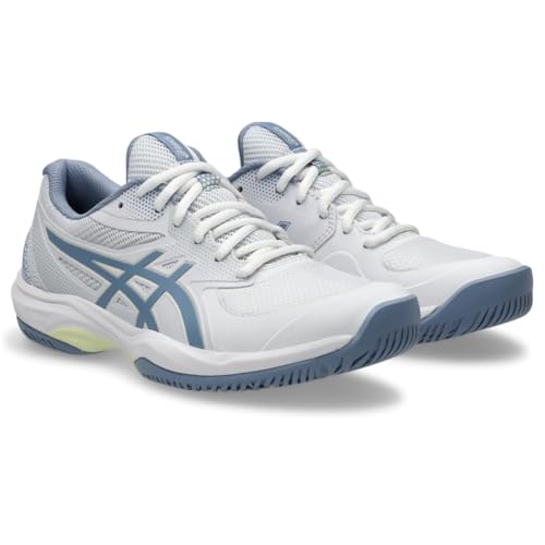 Women's Pickleball Shoes - ASICS Game FlyteFoam, White & Calm Indigo, Size 8.5