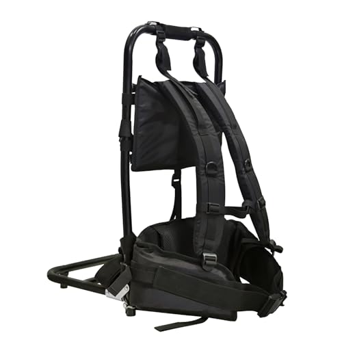 Foldable Aluminum Hunting Pack Frame Medium Black - Lightweight Backpack Support