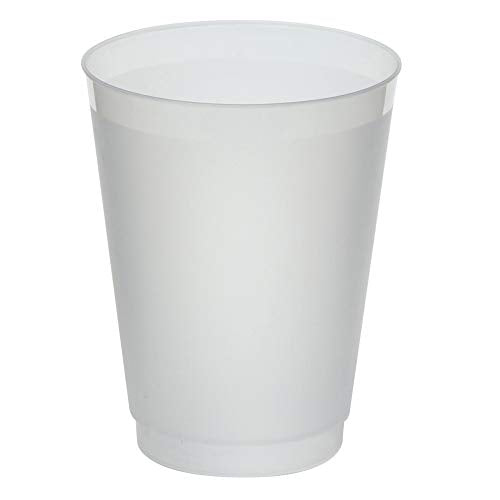 16 oz Frosted Plastic Drinking Cups - Case of 500, Textured Grip