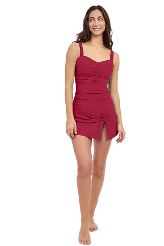 Profile by Gottex Women's D-Cup Tankini Top Brick Size 36 Tutti Frutti with Underwire