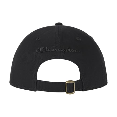 Champion Women's Washed Cotton Twill Baseball Cap - One Size Black