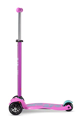 Micro Kickboard Maxi Scooter Lavender for Kids Ages 5-12, 3-Wheel Lean-to-Steer Design