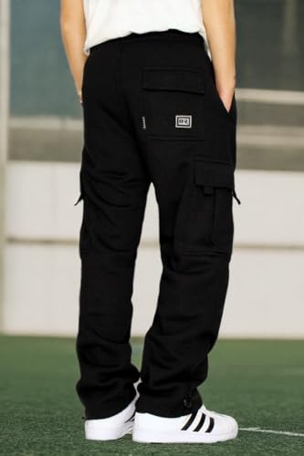 Men's Heavyweight Fleece Cargo Sweatpants - X-Large Black