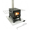 Steladomus Portable Camping Wood Stove with Fire Mat & Chimney Pipes – Compact Tent Heater Kit for Backpacking, RV, Ice Fishing