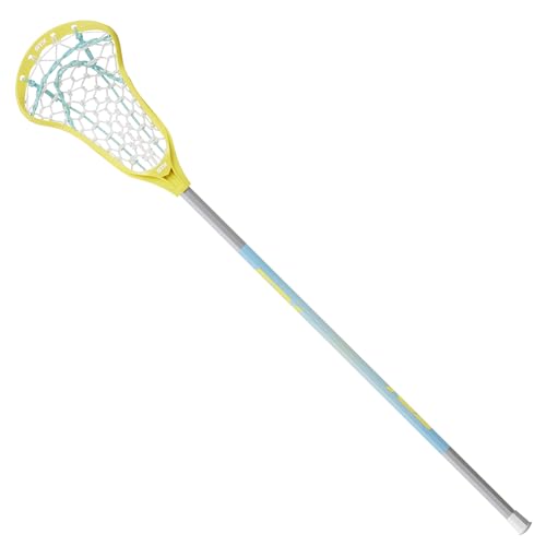 Girl's Lacrosse Stick - Yellow Crux 100 Attack Complete Stick for Youth Players