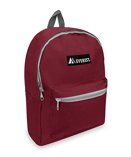 Everest 1045K Basic Backpack - 15 Inch Burgundy for Work & Travel