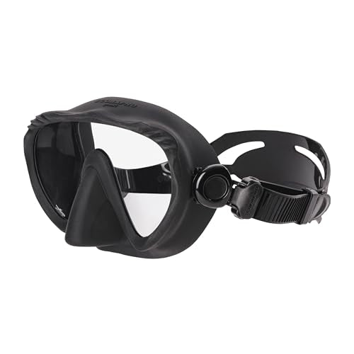 SCUBAPRO Ghost Dive Mask Frameless Low Volume Snorkeling Mask Black